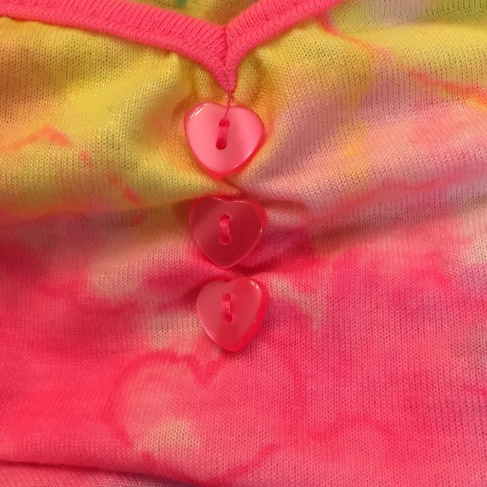 Justice Heart Tie Dyed Pajama Romper